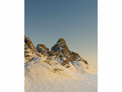 the mountain morning morning motiongraphic mountain photography render snow