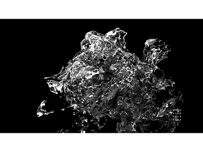 流深 black and white bubble motion graphics visual water