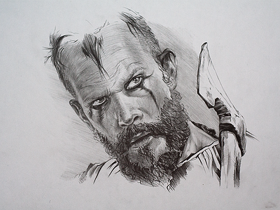 Floki beard drawing floki man paper pencil viking Сharacter