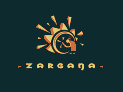 Zargana fire flash logo pyrotechnics shaman spark sun vector