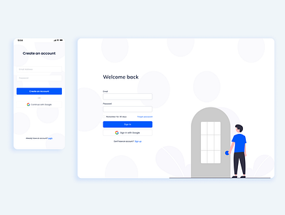 Sign in and Sign up page design ui ui design uiuxdesign ux