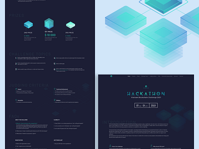 Landing page | Hackathon blockchain design hackathon landing page ui web