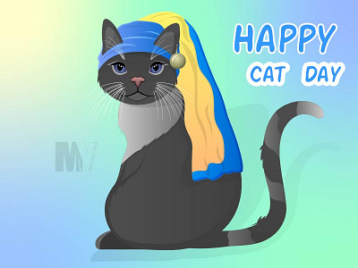 World cat day 2d artist cartoon cat character design designer famous illustration illustrator vector