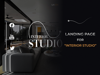 Landing page for interior studio app design branding designer graphic design interior interior design landing page logo ui ui designer ux ux designer web web design