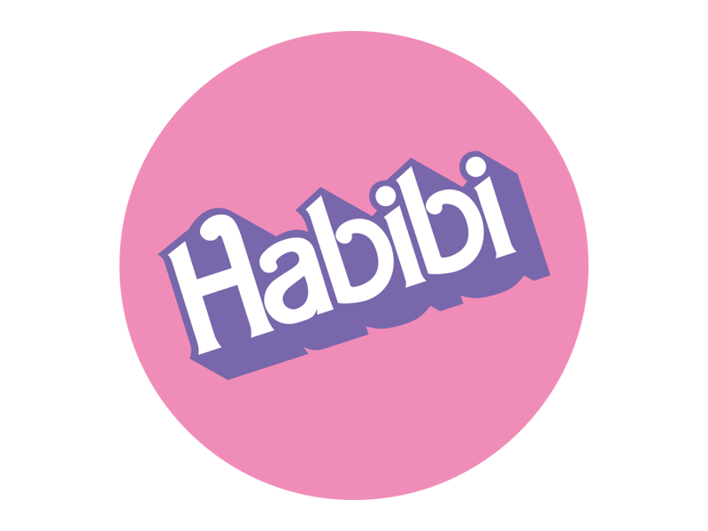 Barbie Habibi 80s 90s barbie brand gif habibi lacomedi logo pastel