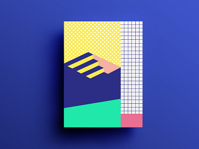 LCD Poster brand design dots dubai grid illustration lacomedi palette poster shapes stairs