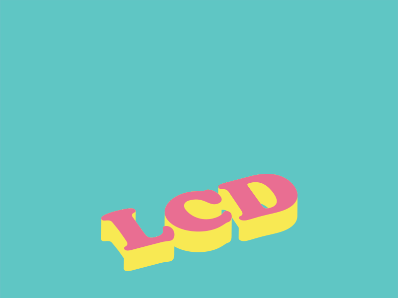 LCD 3d animation brand dubai gif illustration lacomedi typo typography