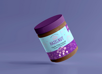 HAZELNUT branding chocolate chocolate jar design graphic graphic design illustration product design purple sweets vector