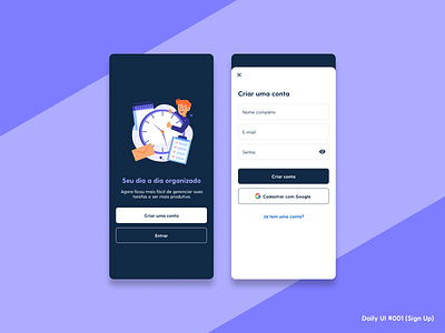 Daily UI #001 (Sign Up) app design ui