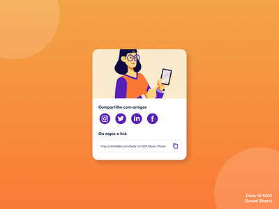 Daily UI #010 (Social Share Button) app daily ui design social share ui