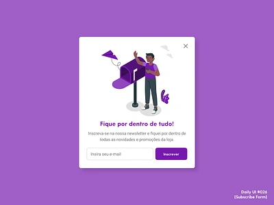 Daily UI #026 (Subscribe) daily ui design subscribe ui