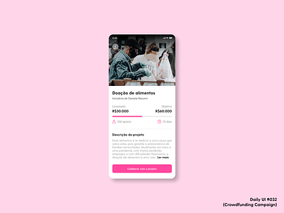 Daily UI #032 (Crowdfunding Campaign) app crowdfunding campaign daily ui design ui