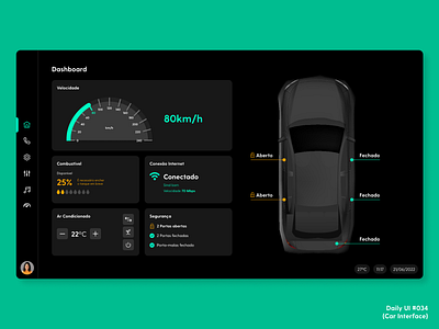 Daily UI #034 (Car Interface) car interface daily ui design ui