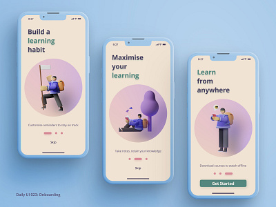 Daily UI 023 : Onboarding 100daysofdesign dailyui dailyui023 design graphic design ui