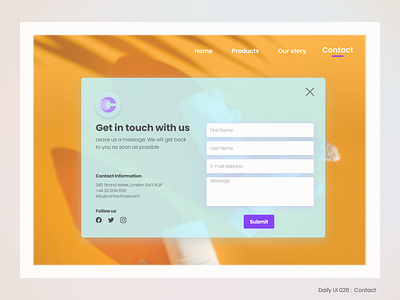 Daily UI 028 : Contact