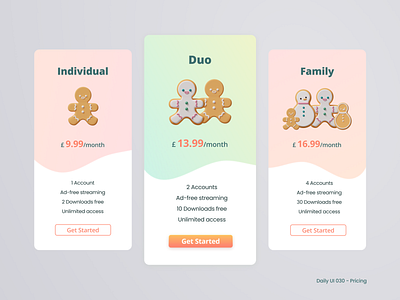 Daily UI 030 : Pricing 100daysofdesign dailyui dailyui030 design ui