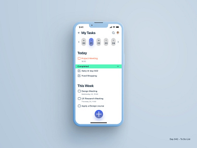 Daily UI 042 : To Do List