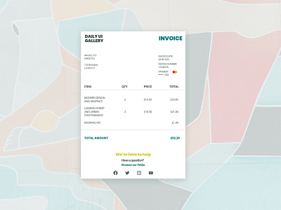 Daily UI 046 : Invoice 100daysofdesign dailyui day046 design invoice ui