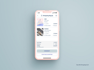 Daily UI 058: Shopping Cart