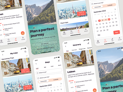 Daily UI 079 + 080: Itinerary + Date Picker