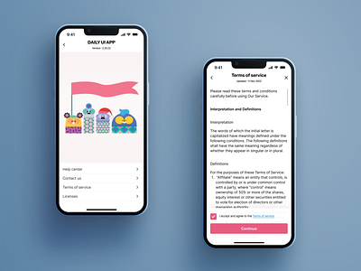 Daily UI 089: Terms of Service