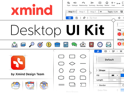 Xmind Desktop UI Kit app design system mindmap ui ux xmind