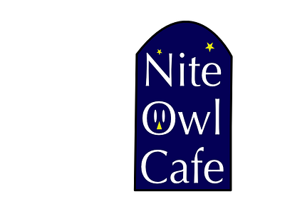 Nite Owl Cafe design graphic design illustrator logo typography