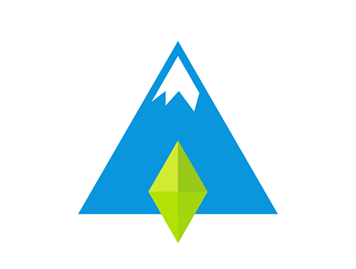 Mountain & Gem Logo Design branding creative crystal design graphic design icon logo minimal modern mountain ui vector