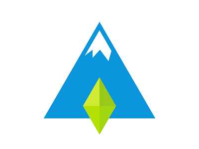 Mountain & Gem Logo Design