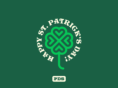 Happy St. Patrick's Day! branding clover geometric guinness heart identity ireland logo patricks saint simple symbol