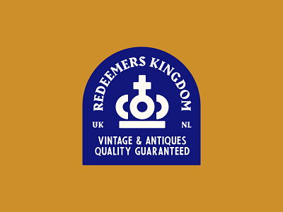 Redeemers Kingdom antique branding crown geometric identity logo minimal monogram personal simple symbol typography vector vintage