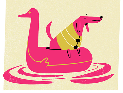 Summer Dog animals comic editorial illustration illustration spot illustration