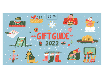 The Maker City: Holiday Gift Guide 2022 animal illustration christmas illustration christmas ornaments editorial illustration gift guide illustration hand drawn text holiday illustration illustration nature illustration snow illustration spot illustration