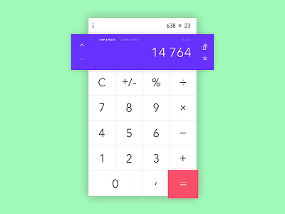 Calculator PSD #dailyui Day 004 blue calculator clean concept dailyui design free download green interface psd ui ux