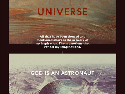God Is An Astronaut - My Own Universe abstarct cover cd graphic design inspiration minimal music space texture typography