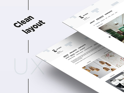 Web Design for Ar Deco branding clen layout design identity logo design minimal scandinavic ui ux web design white