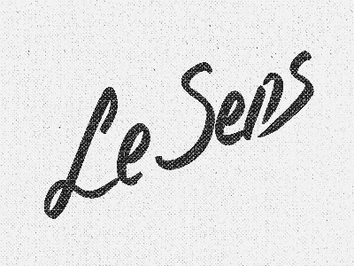 Le Sens calligraphy lettering logo texture