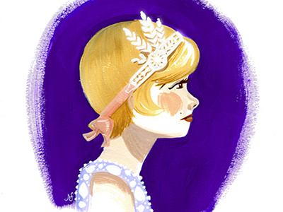 Daisy Buchanan daisy buchanan gouache illustration portraiture the great gatsby