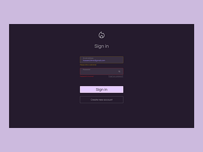 Sign in page adobexd h0osein minimalist signin uiux webdesign