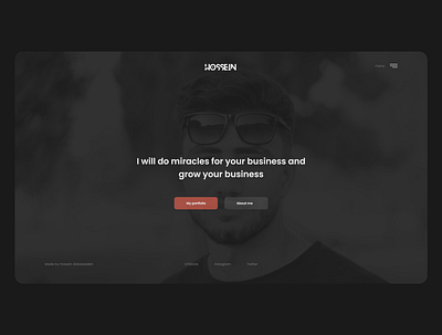 Landing Page Design adobexd branding h0osein heropage herosection landingpage ui uimotion