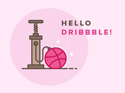 Hello Dribbble! debut shot first game hello play pump start