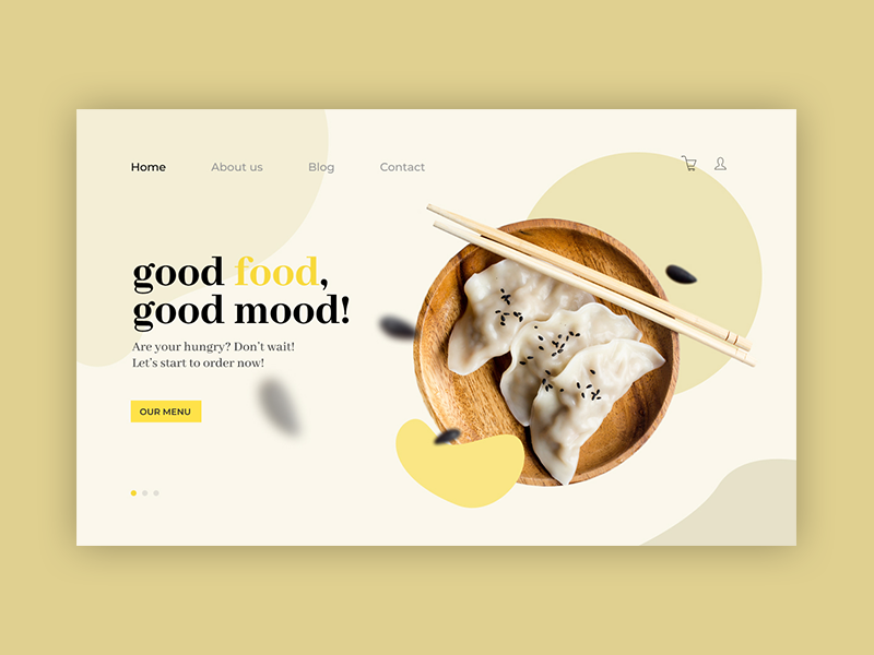 Foodzone - Landing page type interaction typography vector web design website ux ui illustration