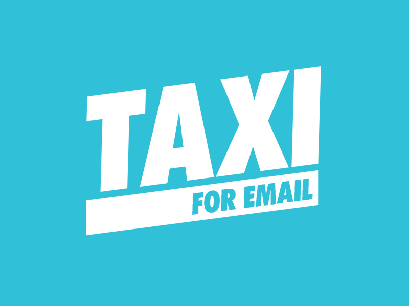 Taxi logo & colour email emaildesign emailmarketing flat logos text type