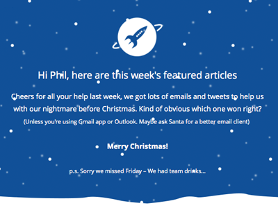 #EmailWeekly CSS Snow