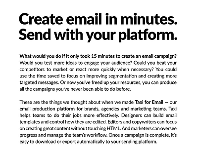 Create email in minutes - Taxi Print Ad a4 email design email marketing email newsletters email templates print design taxi for email