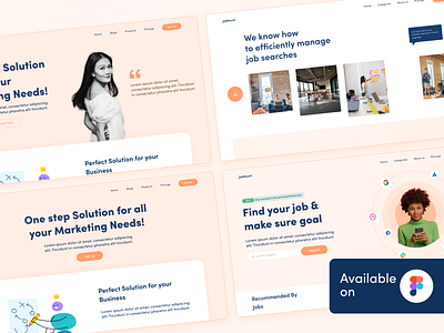 Jobhunt - Home Page Experiments design header hero section infographics inspiration landing landing hero ui web web design