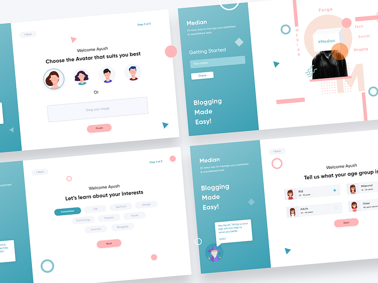 Median - Onboarding Process by Ayush Parashar on Dribbble