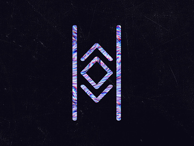 MM sigil branding dark design logo neon personal runes sigil vhs vj white noise