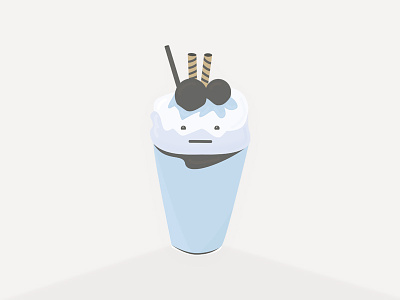Rude boy art character cute design ice cream illustration logo milkshake pastel rude vector