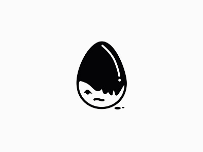 Black egg black character darker depressed egg emo evil goth moody paint sad